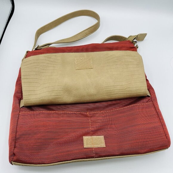 MultiSac Purse Crossbody Light Red Bag Strap Multiple Pockets Zip Snap Wallet - Picture 7 of 8